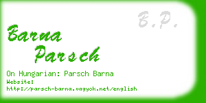 barna parsch business card